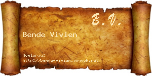 Bende Vivien névjegykártya